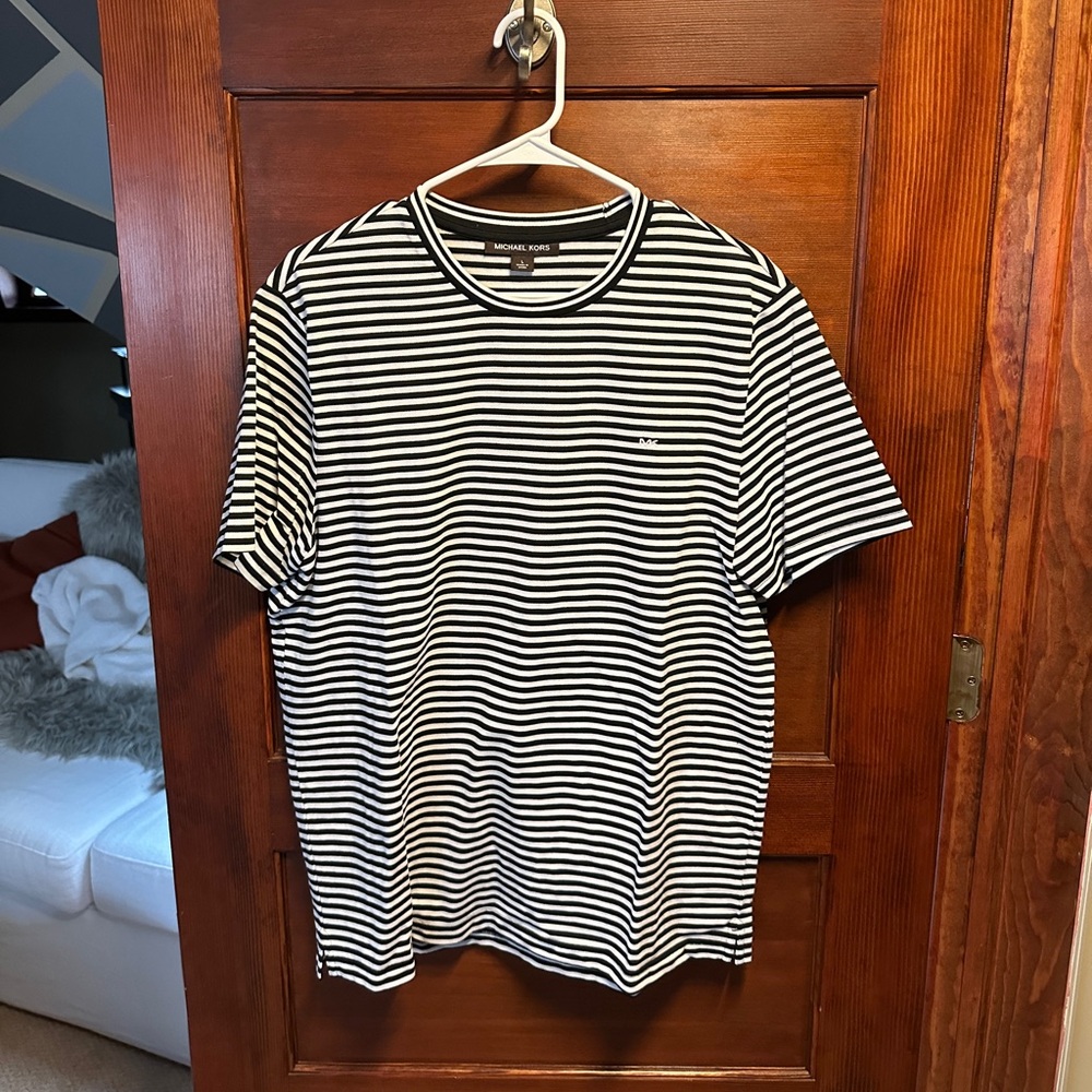 Michael Kors Monochrome Striped Shirt